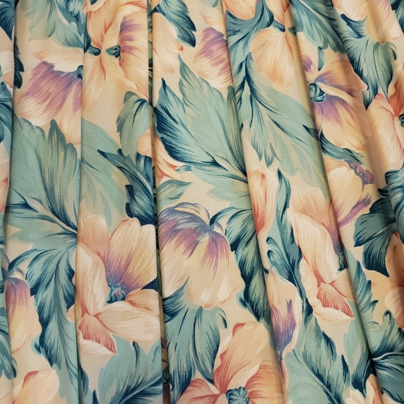 80s VTG Pastel Floral Garden Party Dress - Picture 11 of 12